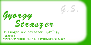 gyorgy straszer business card